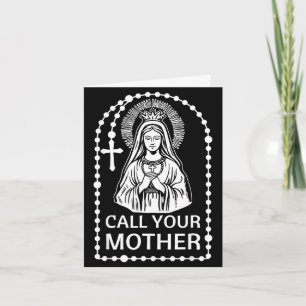 Bel katholieke humor maagd maria geloof kunst kaart