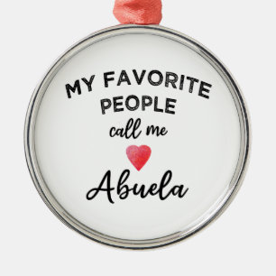 Bel me ABUELA Spaanse oma familie oma Metalen Ornament
