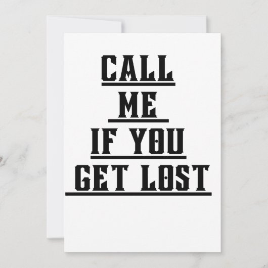 Bel me als je kwijt raakt kaart (Voorkant)