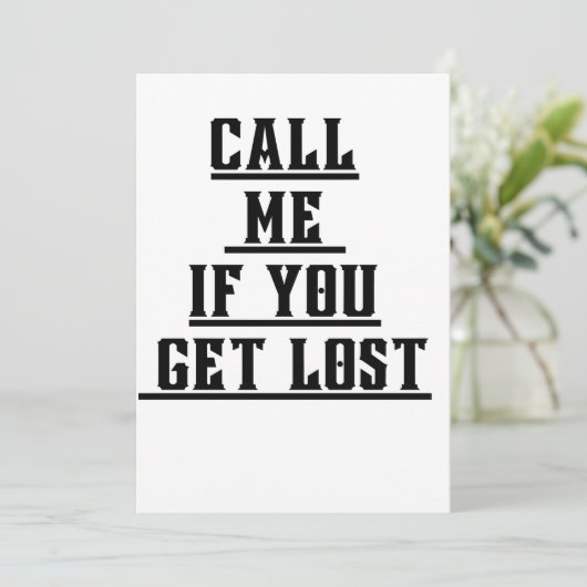 Bel me als je kwijt raakt kaart (Staand voorkant)