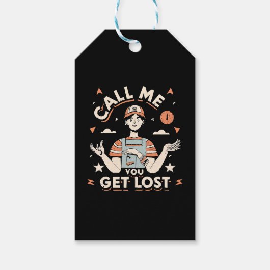 bel me als je verdwaald bent cadeaulabel (Voorkant)