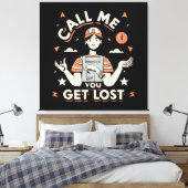 bel me als je verdwaalt canvas afdruk (Insitu (Slaapkamer))