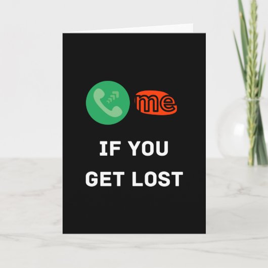 Bel me als je verdwaalt kaart (Voorkant)