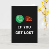 Bel me als je verdwaalt kaart (Gele Bloem)