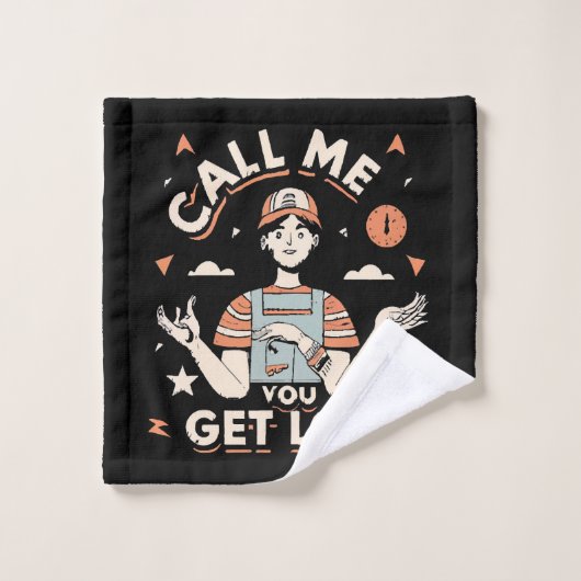 bel me als je verdwaalt washandje (Wasdoekje)