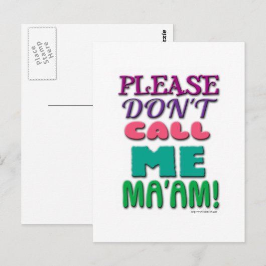 Bel me alsjeblieft Mam. Briefkaart (Voorkant / Achterkant)