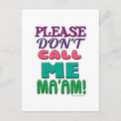 Bel me alsjeblieft Mam. Briefkaart (Voorkant)