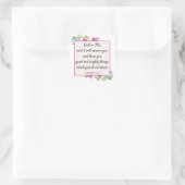 Bel me Bijbel Verse Jeremiah Christelijk Vierkante Sticker (Tas)