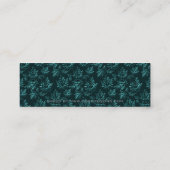 Bel me! Blauwgroen kaarten voor telefoongesprekken Mini Visitekaartje (Achterkant)