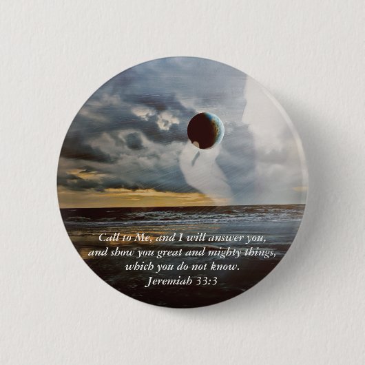 Bel me ~ Christelijke bijbelaansporing Ronde Button 5,7 Cm (Voorkant)