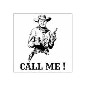 Bel me! - cowboy rubberstempel (Afrduk)
