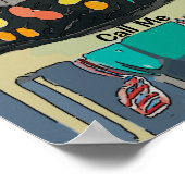 Bel me, de Telefoon van de Cel, Garden, geef tekst Poster (Hoek)