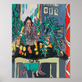 Bel me, de Telefoon van de Cel, Garden, geef tekst Poster (Voorkant)