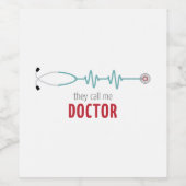 Bel me dokter wijn etiket (Enkel label)