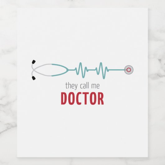 Bel me dokter wijn etiket (Enkel label)