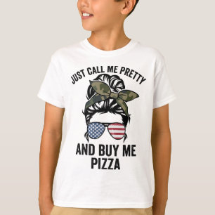 Bel me en koop me Pizza Funny Girls P T-shirt