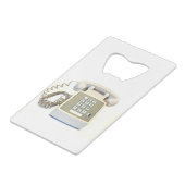 Bel me gewoon creditkaart flessenopener (Achterkant Gekanteld)