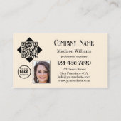 Bel me gewoon Eenvoudige QR Code Photo Logo Visitekaartje (Achterkant)