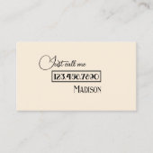 Bel me gewoon Eenvoudige QR Code Photo Logo Visitekaartje (Voorkant)