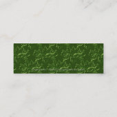 Bel me! Groene telefoonkaarten met referentieprofi Mini Visitekaartje (Achterkant)