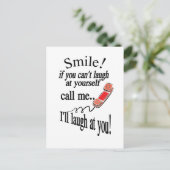 Bel me, ik zal naar je lachen. Cynical and Zeer Fu Briefkaart (Staand voorkant)