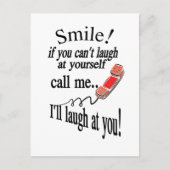 Bel me, ik zal naar je lachen. Cynical and Zeer Fu Briefkaart (Voorkant)