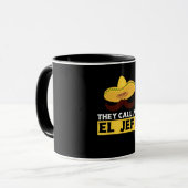 Bel me Jefe Funny Mexican Chef Cook Boss Gift Mok (Voorkant links)
