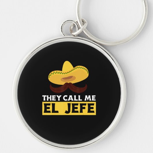 Bel me Jefe Funny Mexican Chef Cook Boss Gift Sleutelhanger (Voorkant)