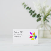 Bel me-kaart visitekaartje (Staand voorkant)