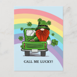 Bel me Lucky Irish Gnome Briefkaart