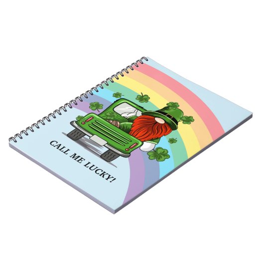 Bel me Lucky Irish Gnome Notitieboek (Linkerzijde)