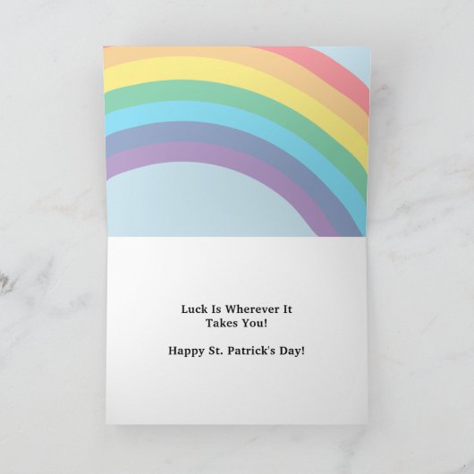 Bel me Lucky Irish Gnome St Patricks Day Holiday Bedankkaart (Binnen)