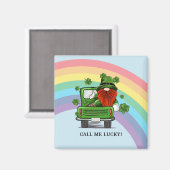 Bel me Lucky Irish Gnome St Patricks Day Magneet (Voorkant / Achterkant)