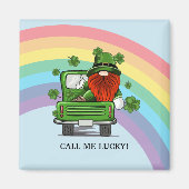 Bel me Lucky Irish Gnome St Patricks Day Magneet (Voorkant)