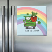 Bel me Lucky Irish Gnome St Patricks Day Magneet