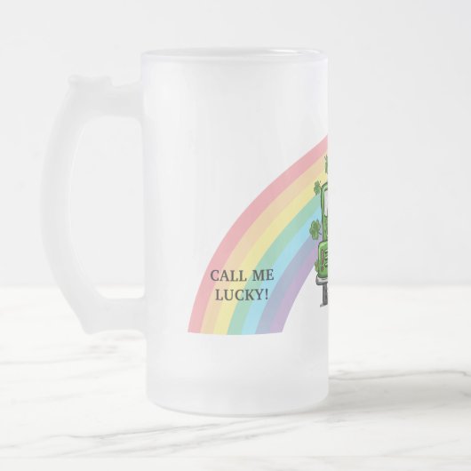 Bel me Lucky Irish Gnome St Patricks Day Matglas Bierpul (Links)