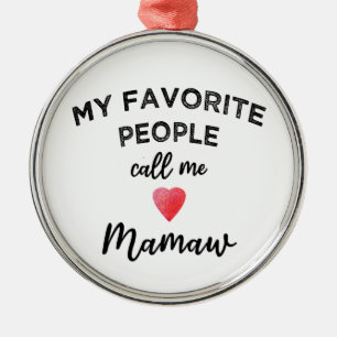 Bel Me MAMAW Zuidelijke Appalachian Oma Nicknaam Metalen Ornament