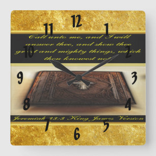 Bel me op, en ik zal de Jeremiah 33:3 beantwoorden Vierkante Klok