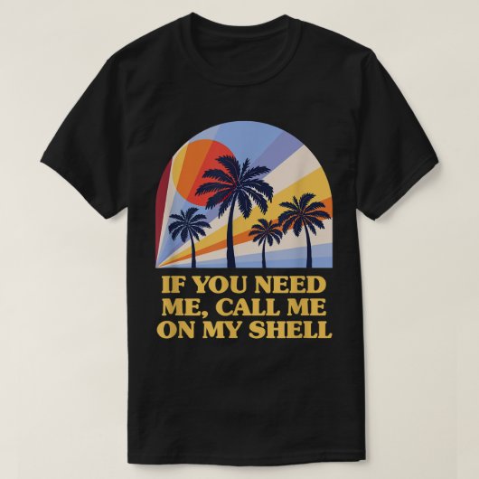 Bel me op mijn Shell Friends Beach Buddy Ocean T-shirt (Design voorkant)
