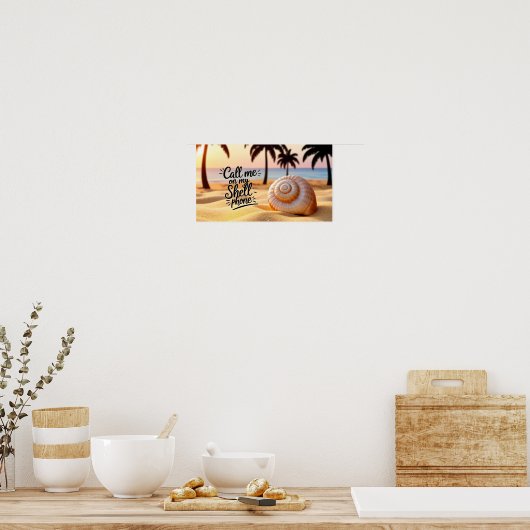 Bel me op mijn Shell-telefoon Poster (Keuken)