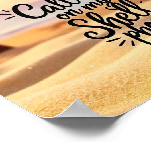 Bel me op mijn Shell-telefoon Poster (Hoek)