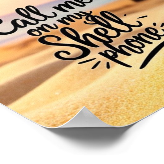 Bel me op mijn Shell-telefoon Poster (Hoek)