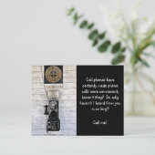 "BEL ME" OUDE STIJL BETAALTELEFOON (FOTO) BRIEFKAART (Staand voorkant)