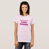 Bel me Paige Turner Funny Author Slogan T-shirt (Voorkant volledig)