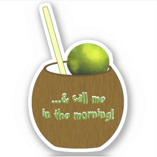 Bel me 's morgens. sticker (Voorkant)