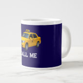 Bel Me Taxi grappig Grote Koffiekop (Voorkant rechts)
