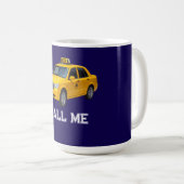 Bel Me Taxi grappig Koffiemok (Voorkant rechts)