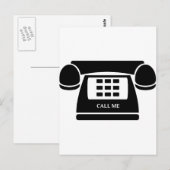 Bel me!  Telefoon!  Laten we praten! Briefkaart (Voorkant / Achterkant)