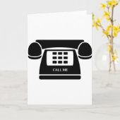 Bel me! Telefoon! Laten we praten! Kaart (Gele Bloem)