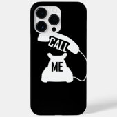 Bel me  telefoon Zwart-wit Case-Mate iPhone Case (Achterkant)